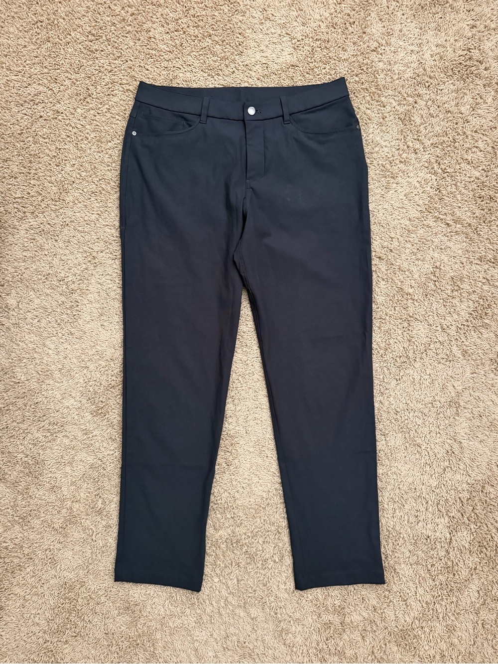Lululemon ABC Classic-Fit Warpstreme Pants Sz 34x32 Gray Obsidian